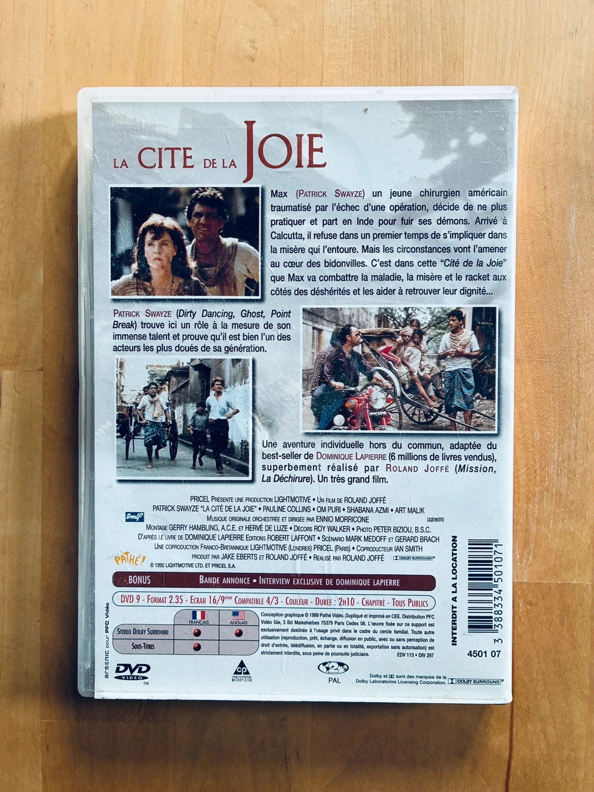 DVD La Ciudad de la Alegría Patrick Swayze. – photo 3